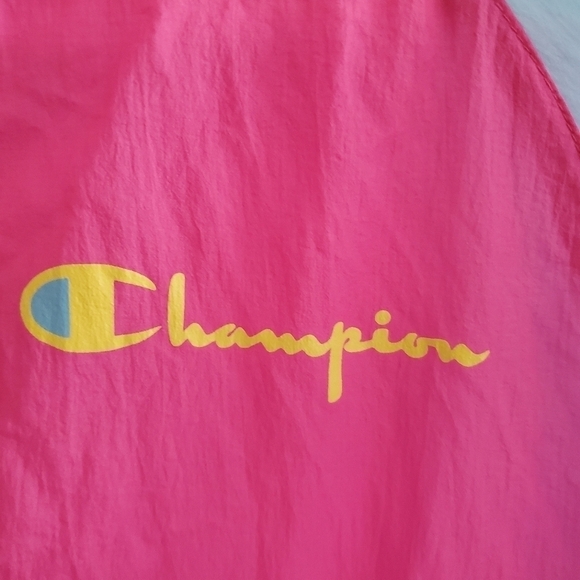 Champion Men's Colorblock Manorak 2.0 size Small in Blue Horizon/Reef Pink/White - Picture 7 of 16